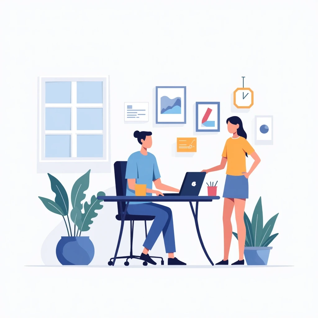 Minimalistisches Homeoffice