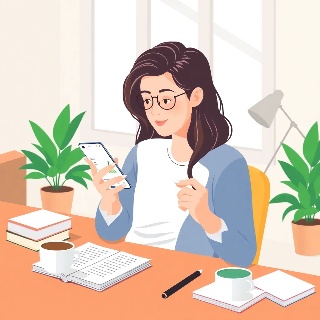 Freelancer using a budgeting app