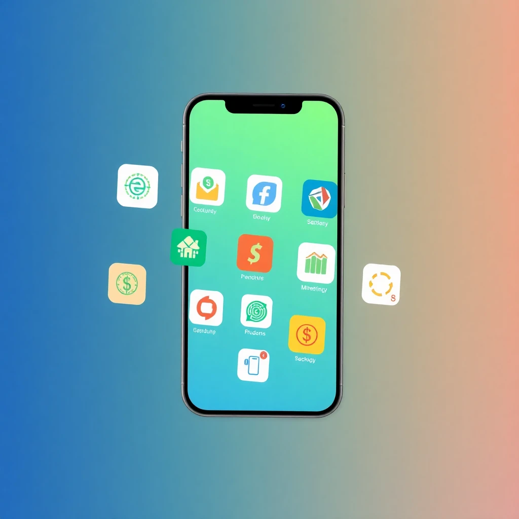 Budgeting apps on smartphone