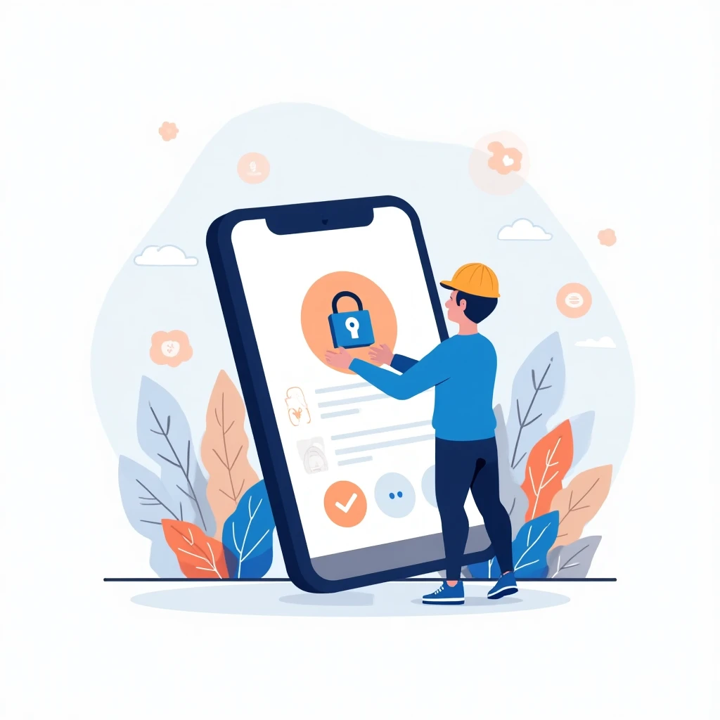 Interacción con una app de seguridad
