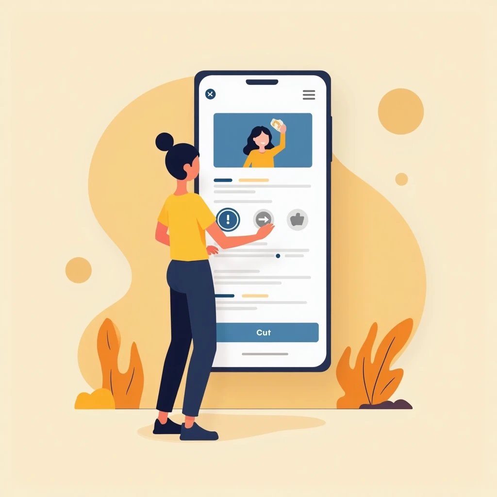 Ajustando configuraciones de datos en app de video