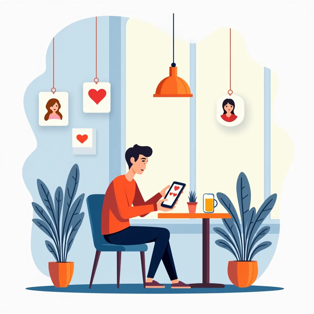 Person scrollt durch Dating-Apps