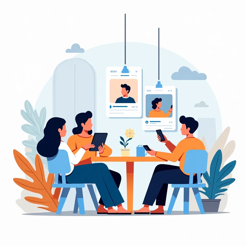 Personas viendo videos en smartphones