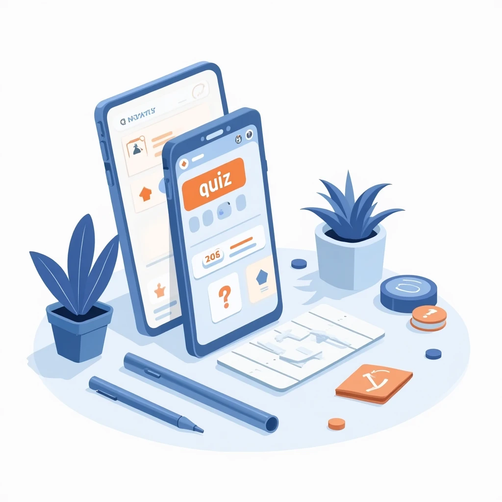 Interface d'application de quiz