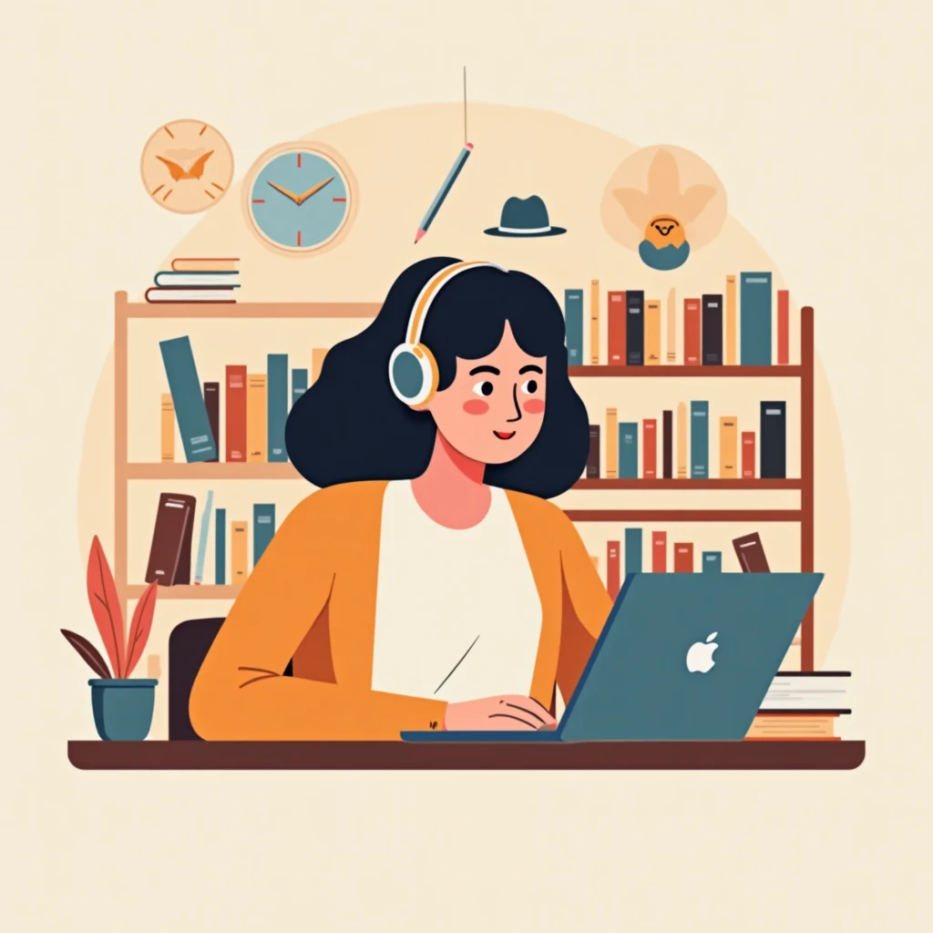 Student using a focus app